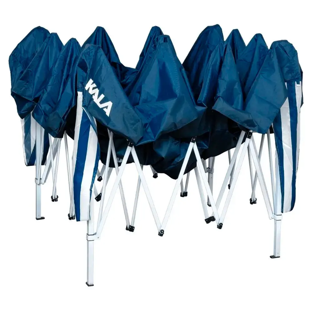 Tenda gazebo dobrável 3M x 3M em poliéster diversas cores Kala Marrom — fotografia 5