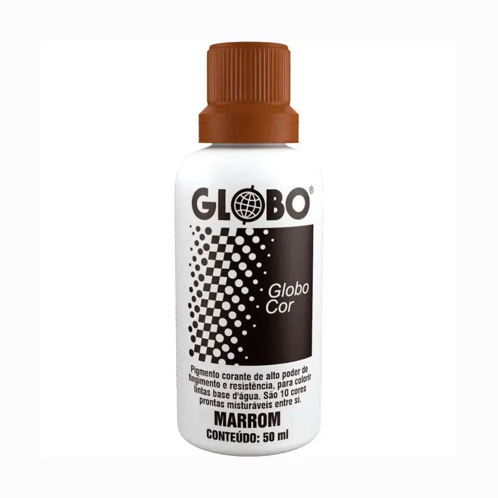 Corante líquido 50ML marrom 12 peç Globocor