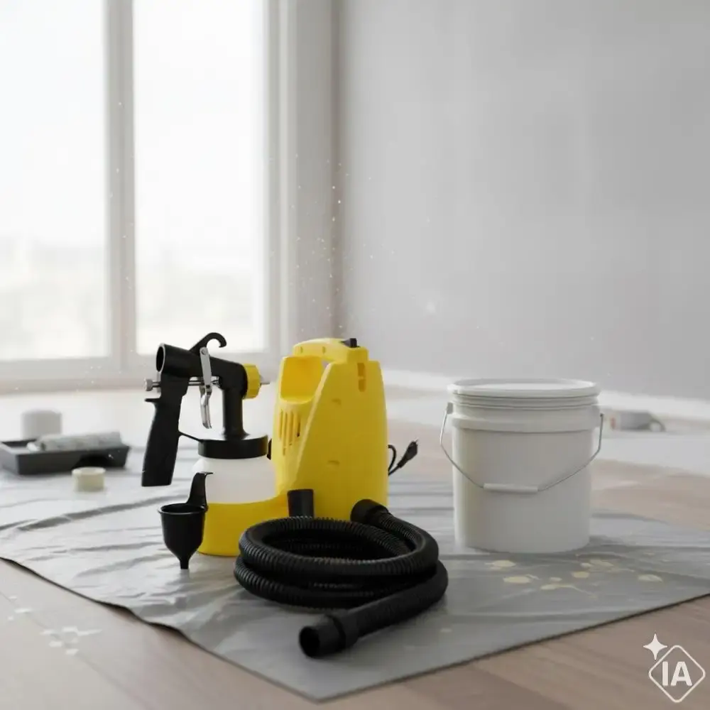 Pistola de pintura e pulverizadora elétrica 450W hvlp 1,0 litro EPP-450 Evald 220 V — fotografia 6