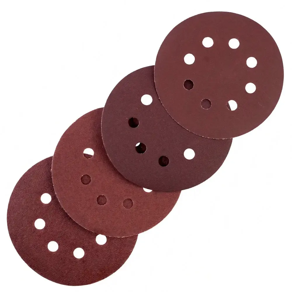 Jogo de Discos de Lixa 5 POL 125 mm Perfurado com Velcro EV-446910 EVALD — fotografia 7