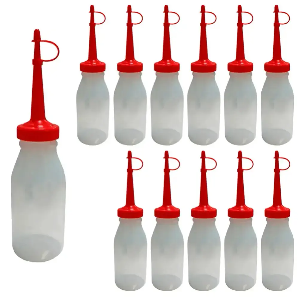 Almotolia plástica 500 ML bico reto branca 42 kit com 12 peças ecoplas — fotografia de referência