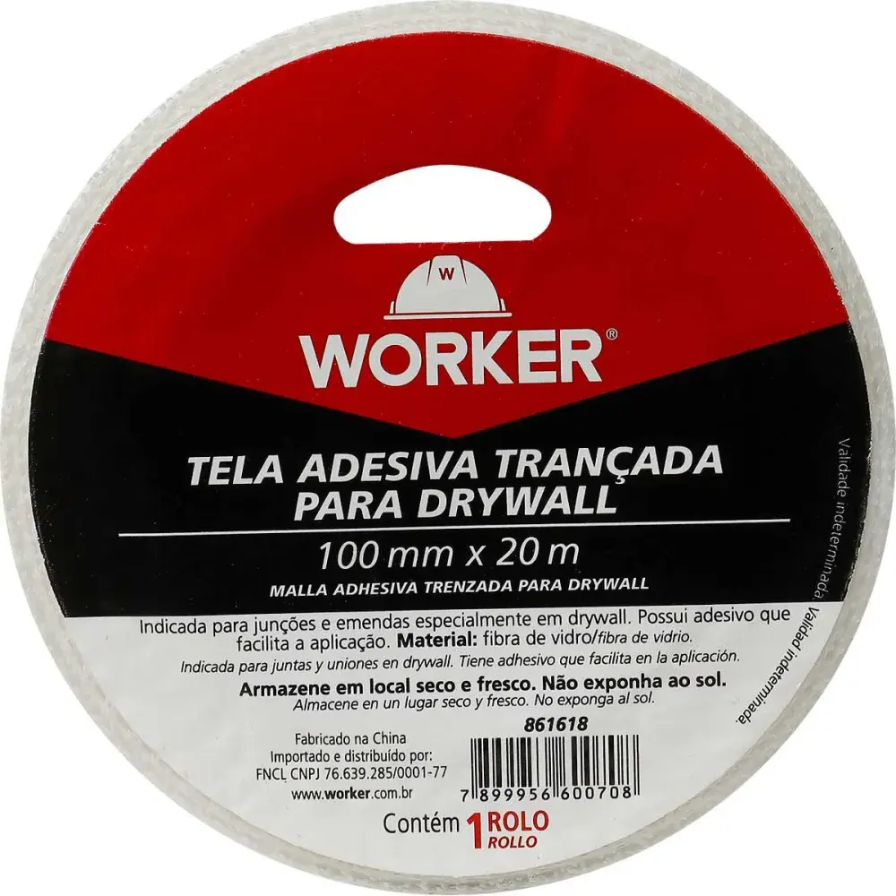Tela adesiva drywall trancada 100MMX20M Worker — fotografia 5