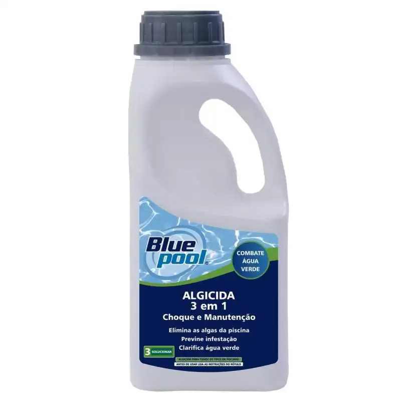 Algicida Choque Manutenção 3 em 1 para Piscinas 1 Litro 255120B Bluepool by FLUIDRA — fotografia de referência
