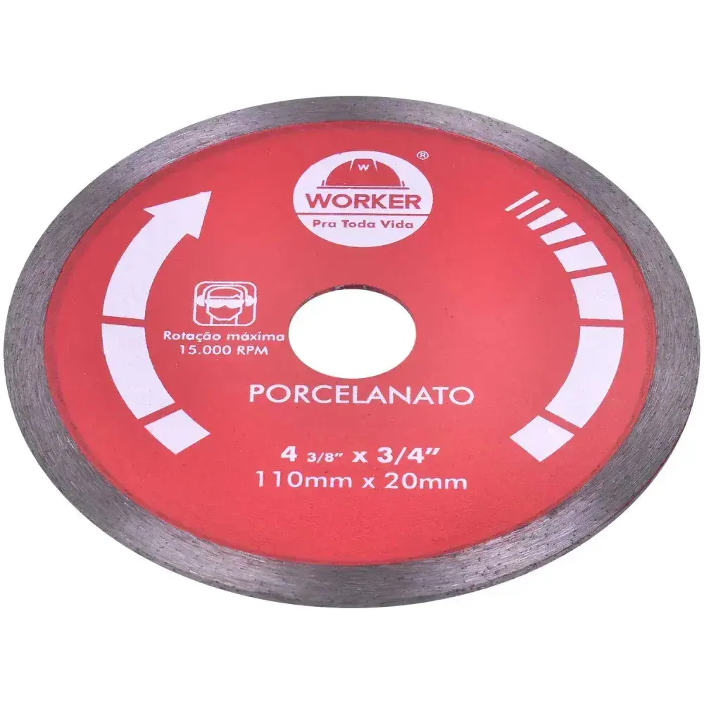 Disco diamantado porcelanato 110MM x 20MM Worker — fotografia 8