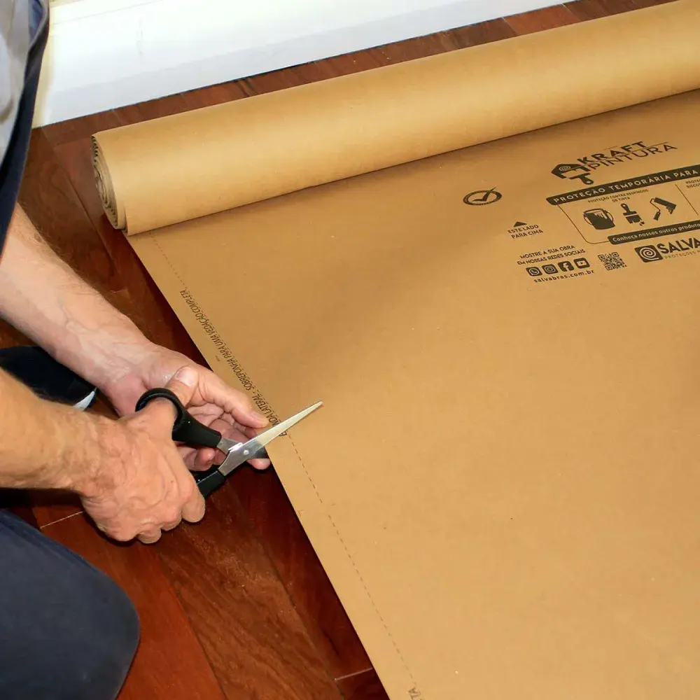Papel kraft piso 1X25M laminado Salvabras