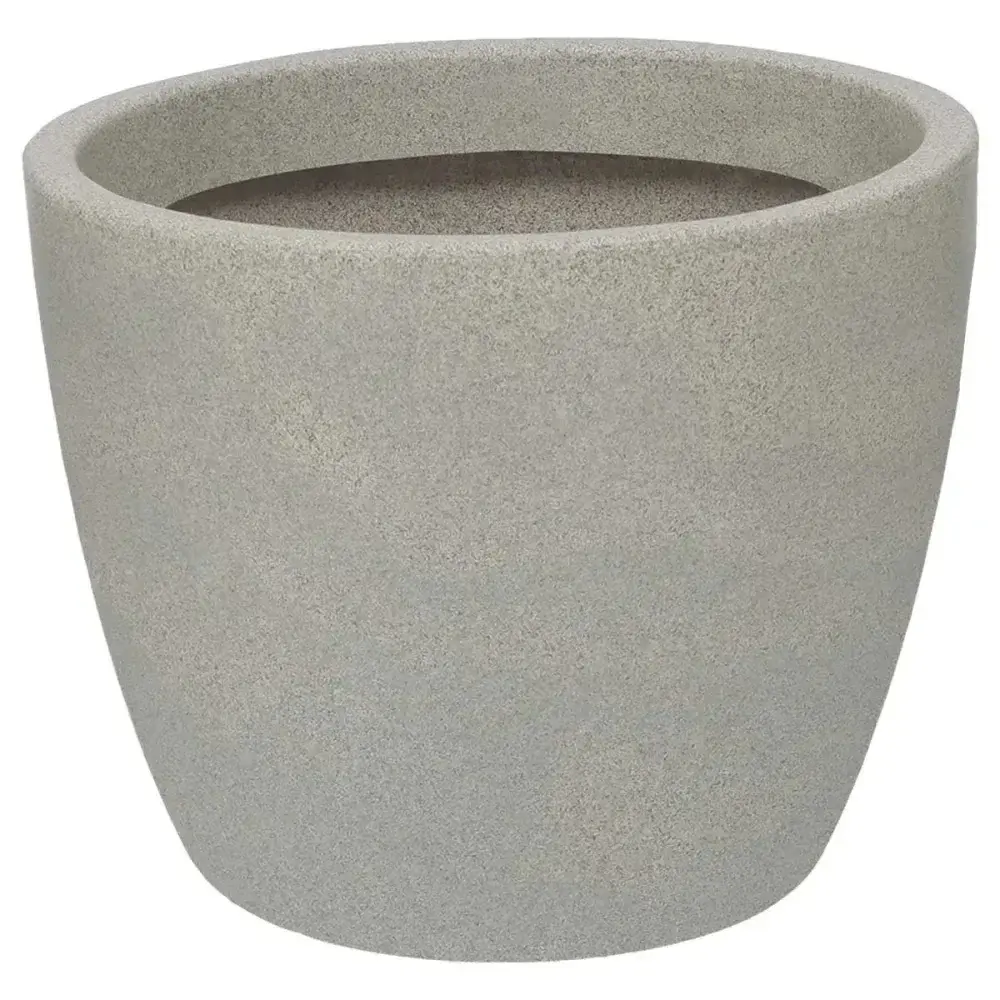 Vaso redondo 42 x 33 cm 33L estilo granito pedra malta Vasart — fotografia 3