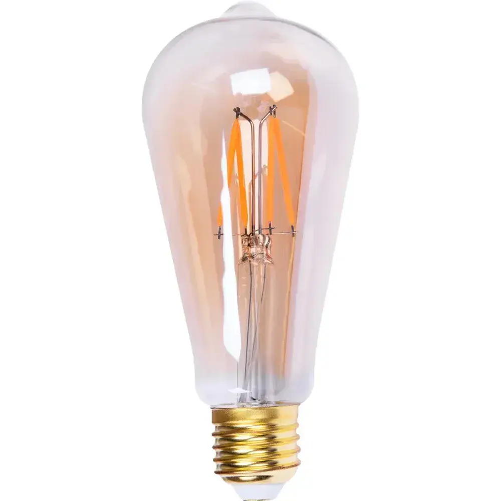 Lâmpada led ST64 4W filamento âmbar bivolt Taschibra — fotografia 5