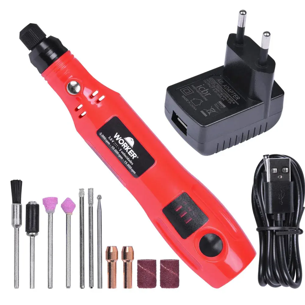 Microrretífica 3,6V 13 peç bivolt Worker