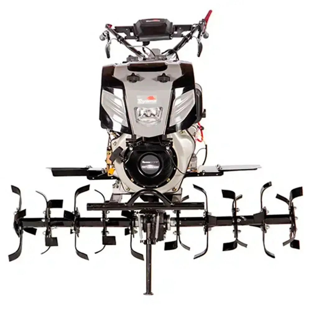 Motocultivador diesel 11 HP 4T 418 CC rodas e enxadas TDT135RE12XP 704-013 Toyama — fotografia 3