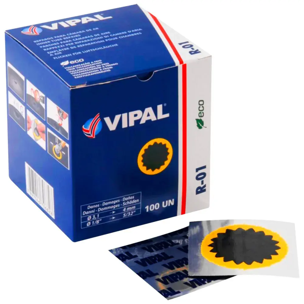 Remendo para câmaras de ar R01 40MM 100 peç Vipal