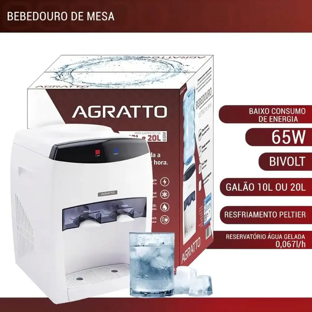 Bebedouro eletrônico para água mineral bivolt 14176 Agratto — fotografia 4