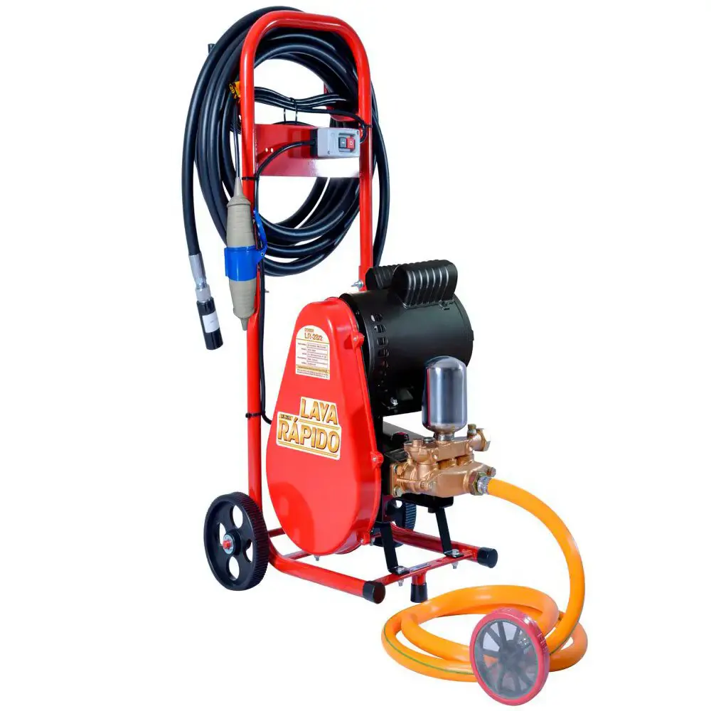 Lavadora industrial de média pressão motor WEG 2CV mono com carrinho ZM