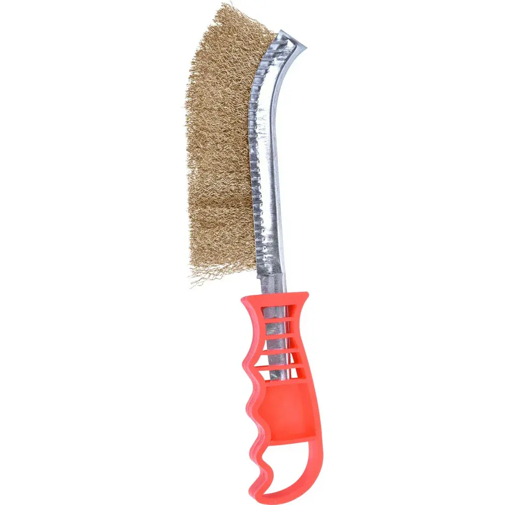 Escova manual com cabo plástico em aço latonada Worker