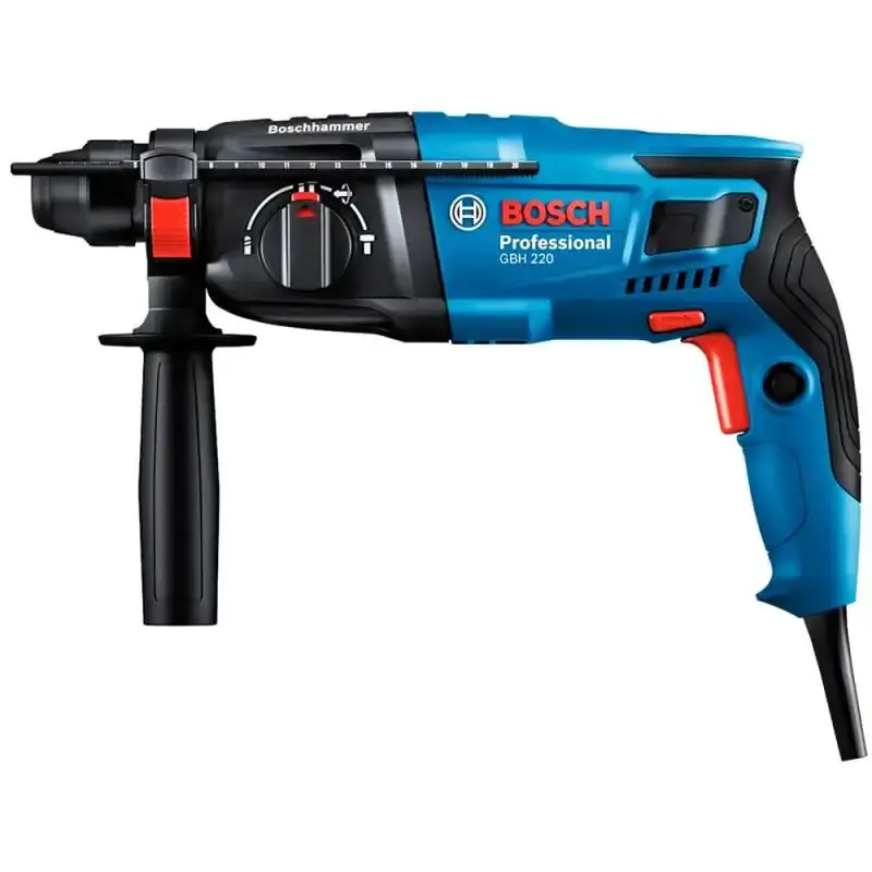 Martelete perfurador rompedor sds-plus 720W 2,3KG com kit de brocas e maleta GBH 220 Bosch 220 V — fotografia 2