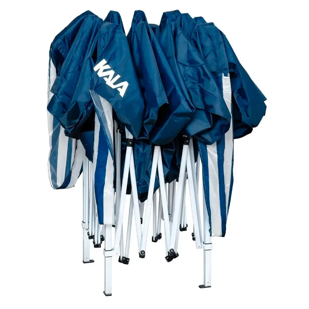 Tenda gazebo dobrável 3M x 3M em poliéster diversas cores Kala Marrom — fotografia 4