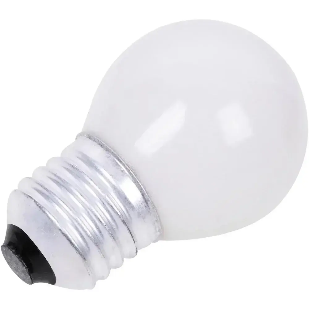 Lâmpada bolinha 15W E27 leitosa incandescente Liege 127V — fotografia 6