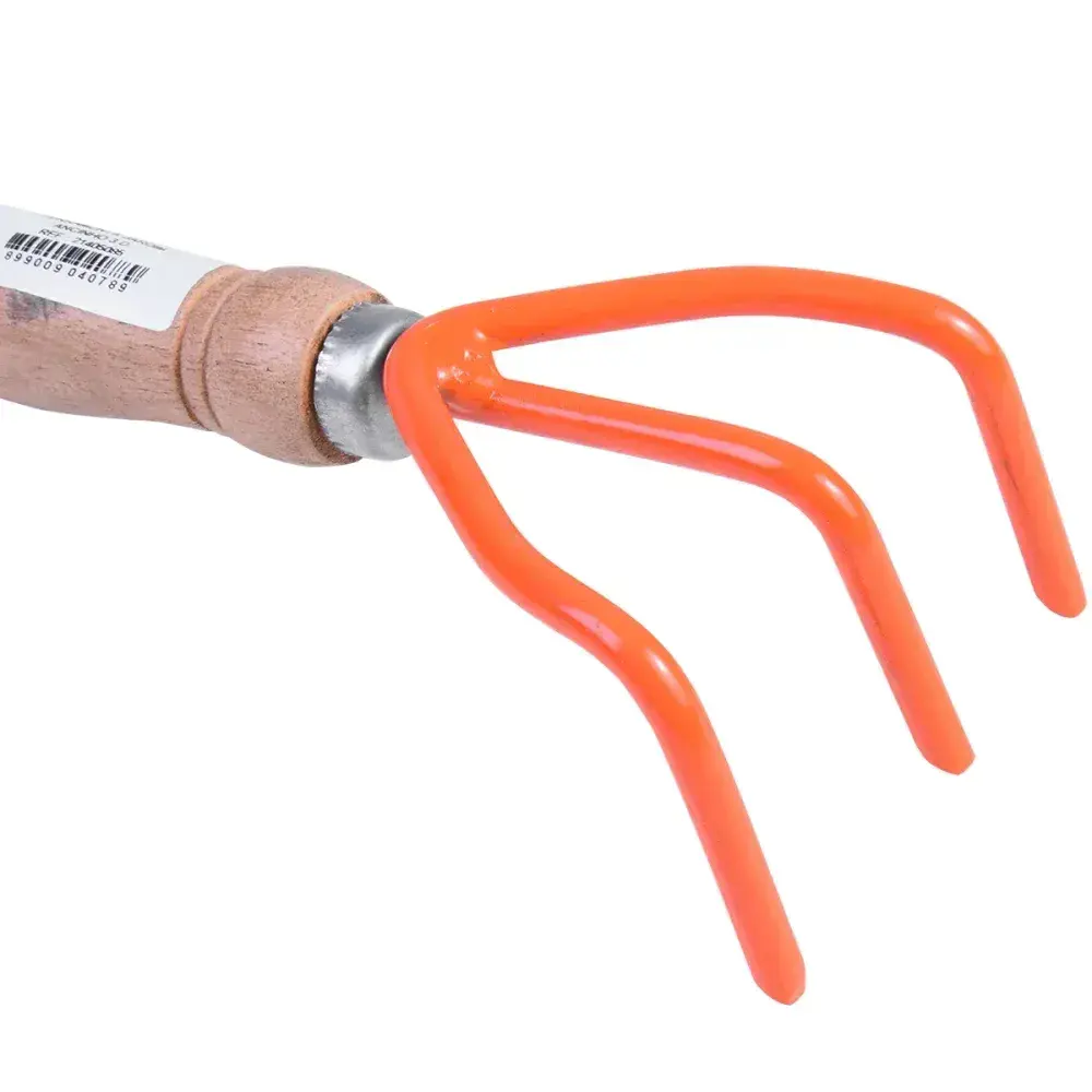 Ancinho aço carbono para jardinagem 3 dentes reforçado Kala — fotografia 8