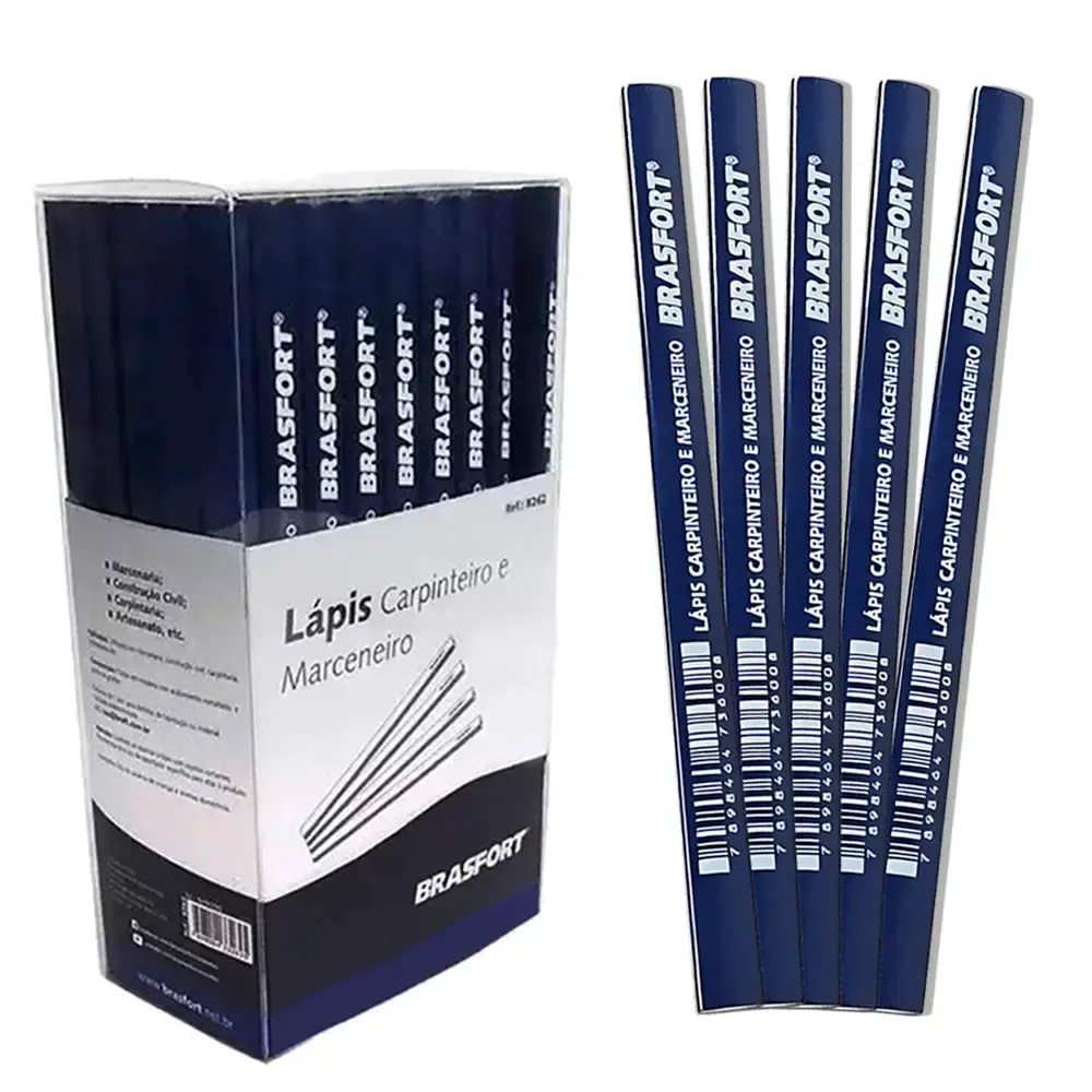 Lápis para carpinteiro 20 unidades 8262 Brasfort
