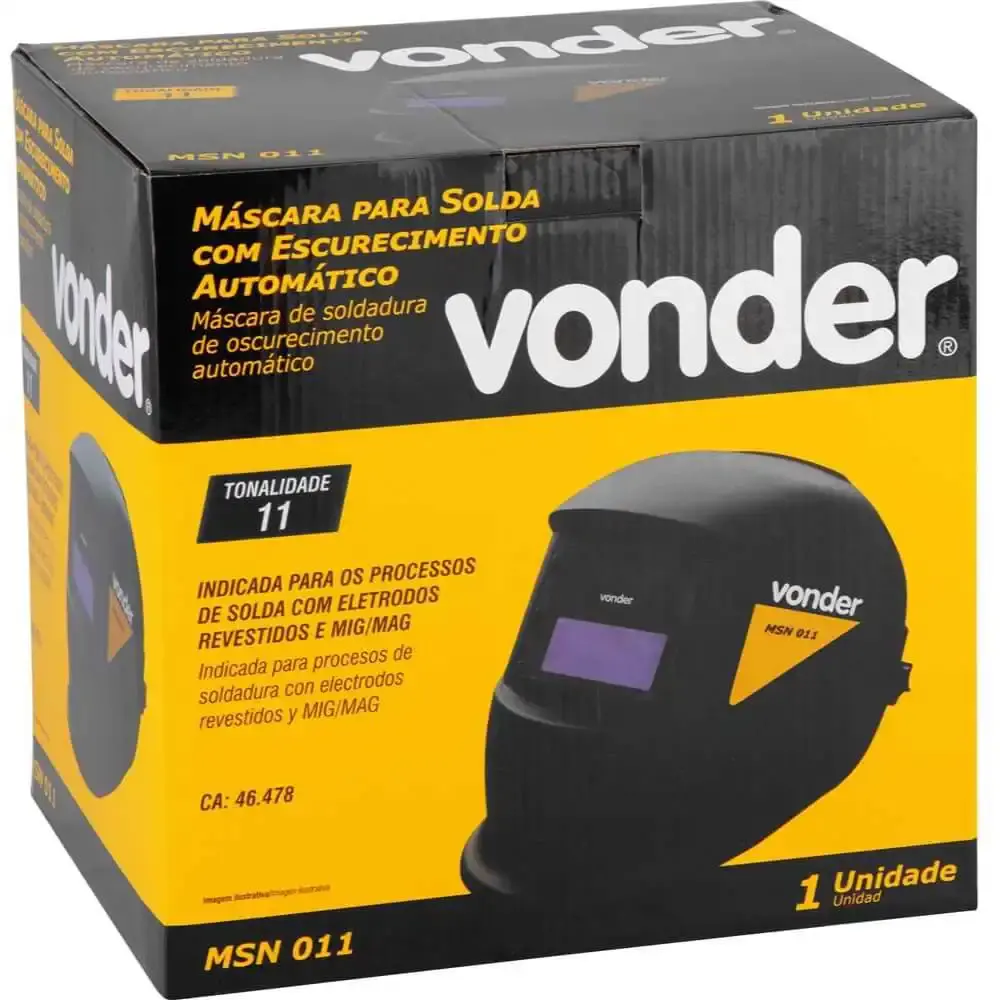 Máscara para solda automática tonalidade 11 MSN 011 Vonder — fotografia 7