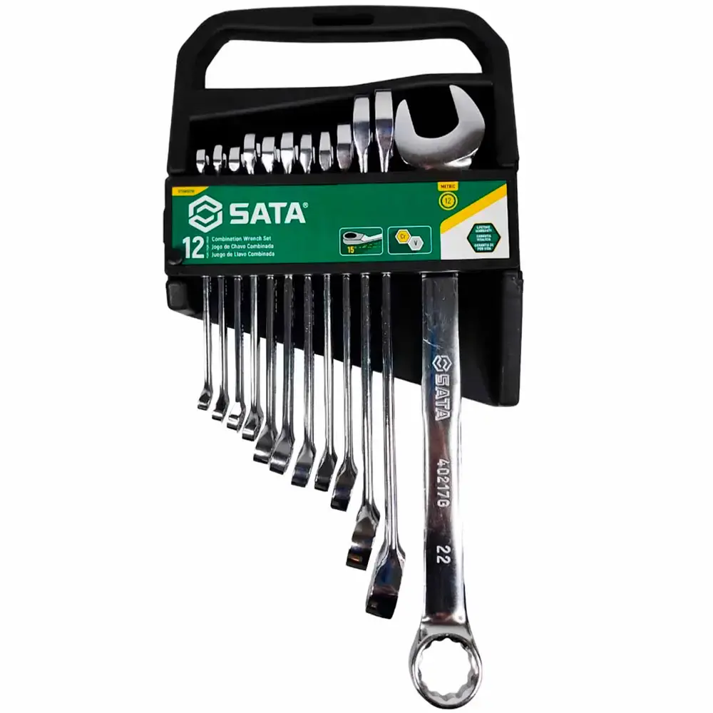 Chave combinada jogo de 6 à 22 MM com 12 peças ST08001SJ Sata — fotografia de referência