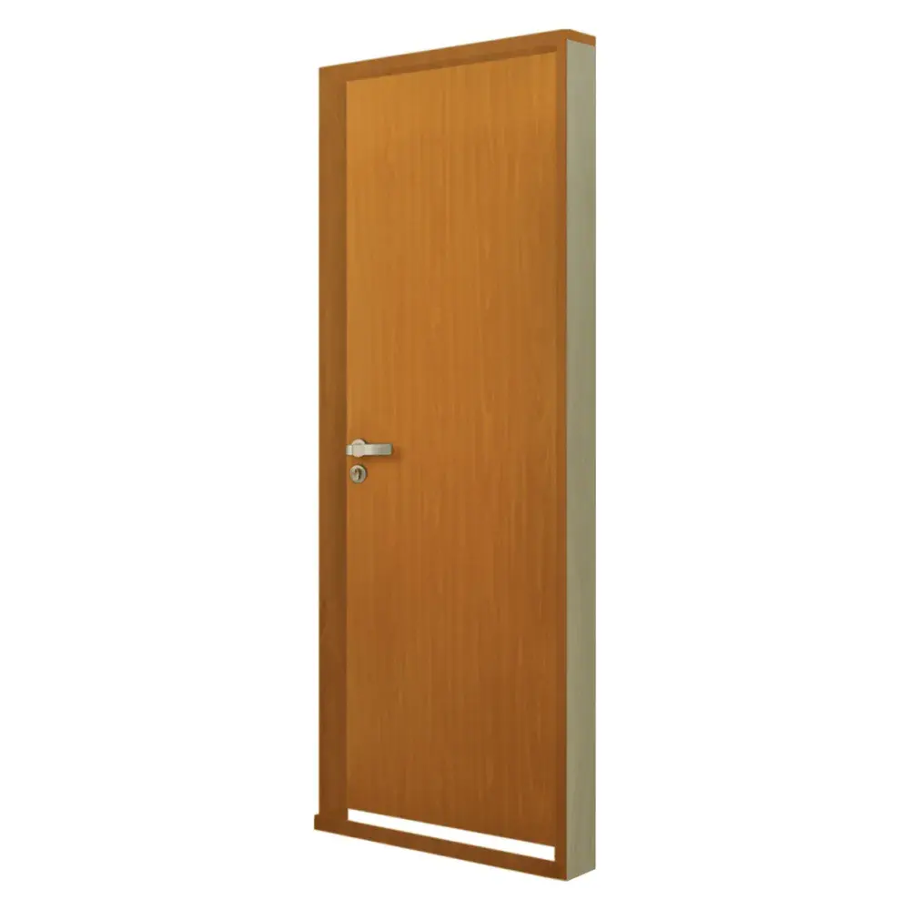 Kit porta madeira 215X84 mogno direita MGM