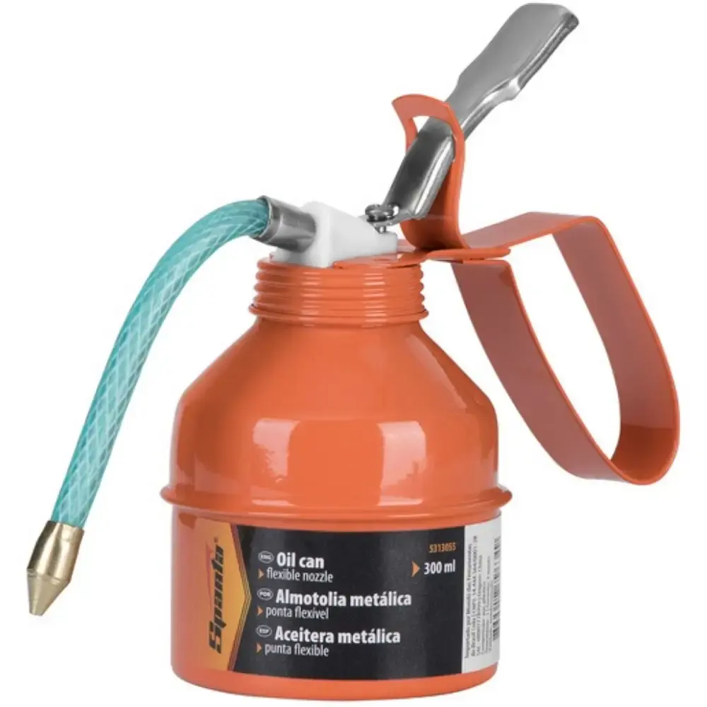 Almotolia metálica 300 ML ponta flexível Sparta