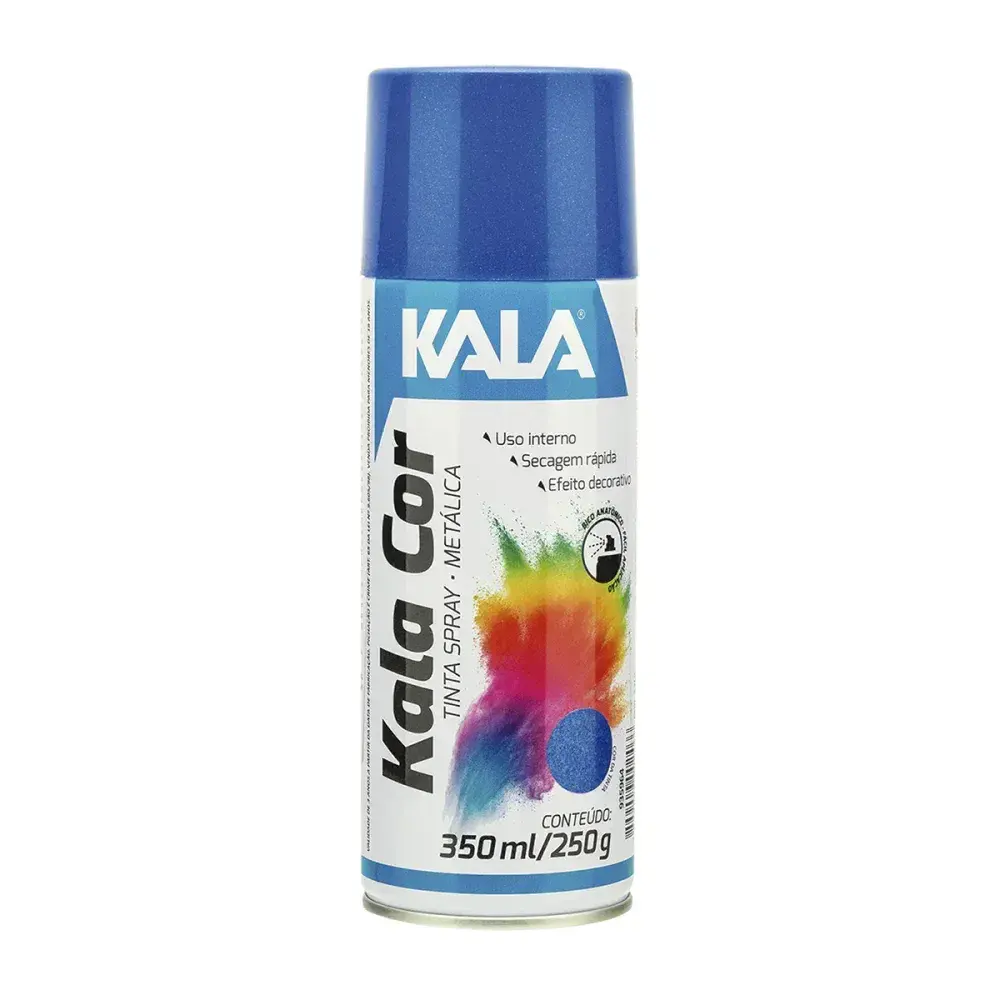 Tinta spray metálico Kala azul 350ML — fotografia 2