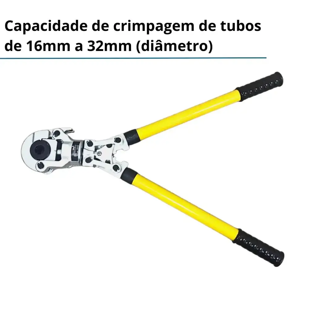 Alicate de Prensar Tubo com Matrizes 16 a 32 mm IMPORTWAY — fotografia 4