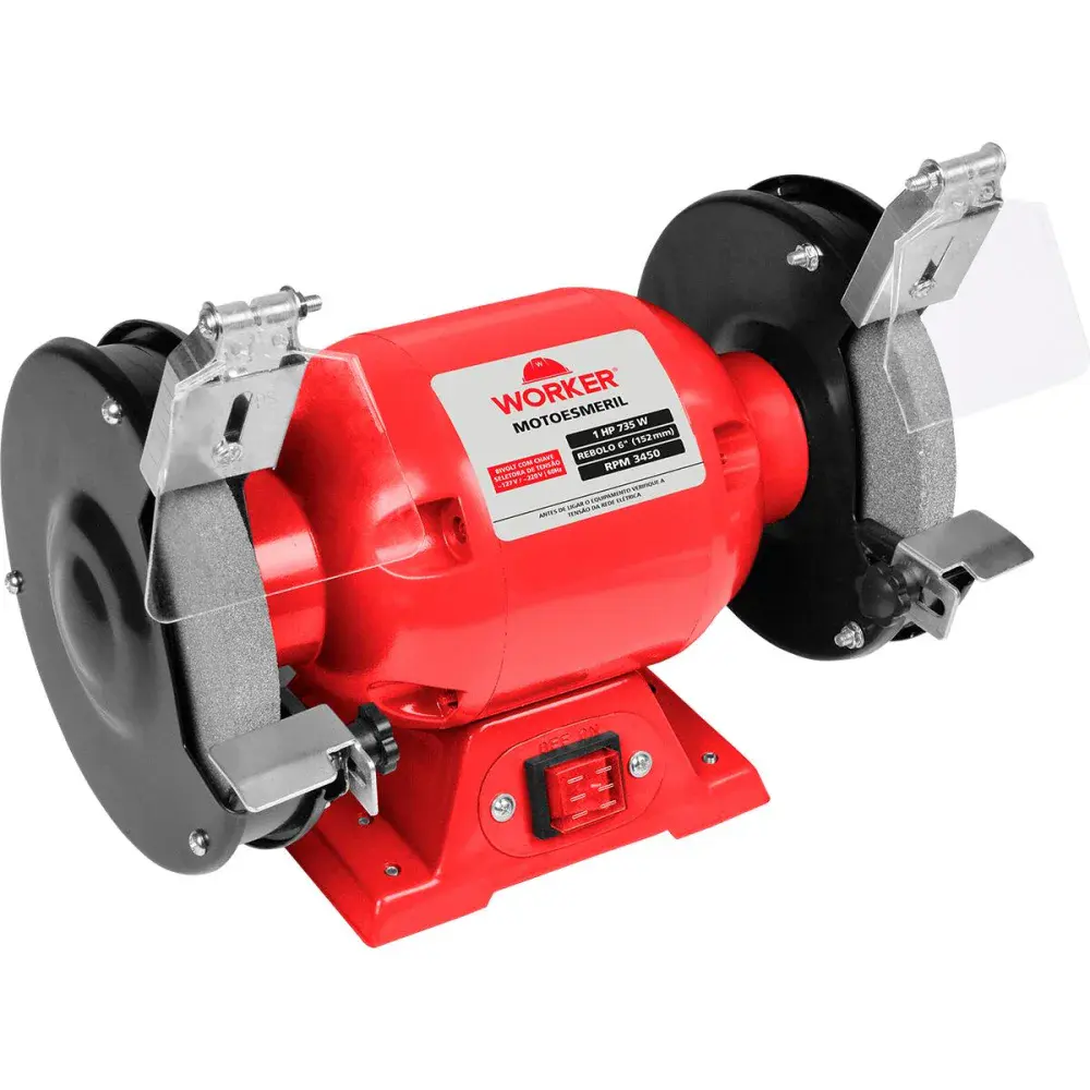 Moto esmeril de bancada 735W 6 3450 rpm bivolt Worker — fotografia de referência