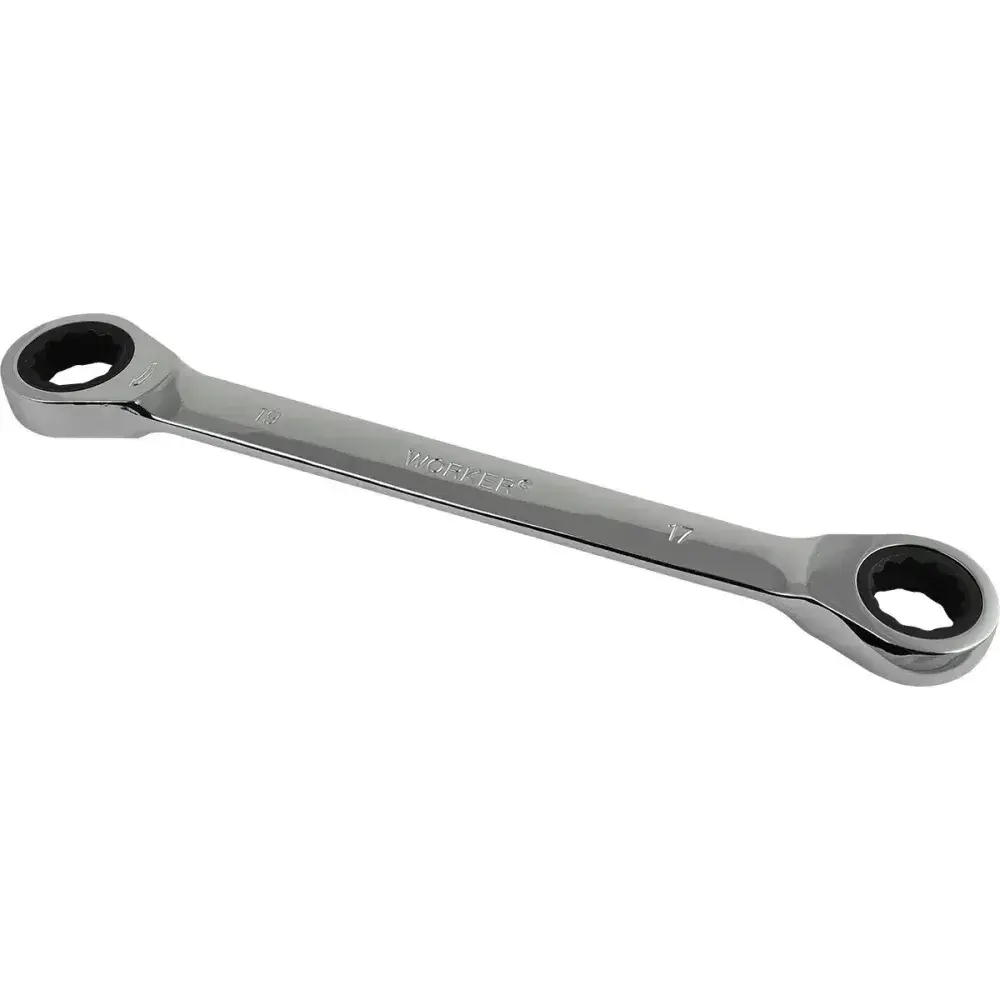 Chave estrela com catraca em cromo vanádio 17X19MM Worker — fotografia 6