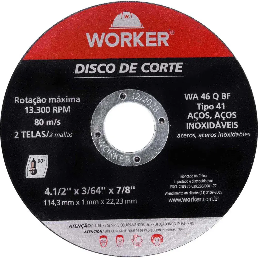 Esmerilhadeira angular 650W com 6 discos 127V - Worker — fotografia 5