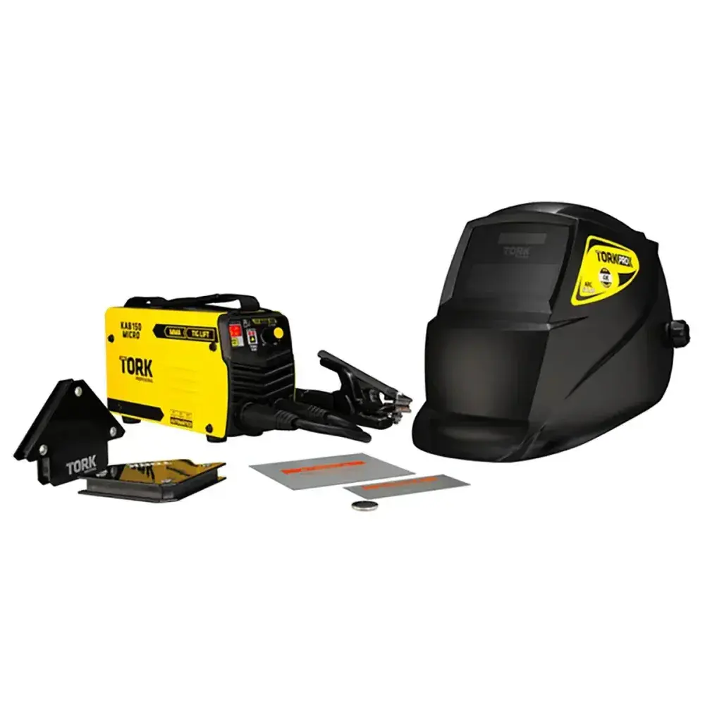 Kit máquina de solda mma-tig e máscara solar 150A super tork — fotografia 6