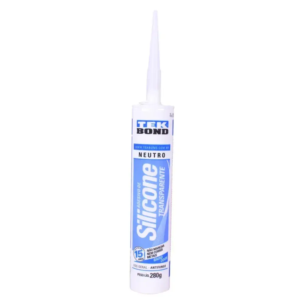 Silicone neutro transparente 280G Tekbond — fotografia 6