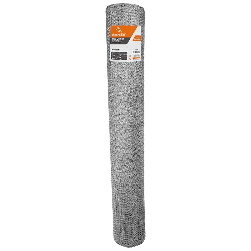 Tela viveiro galvanizada 1/2 fio 24 1,50X50M da Acerosid — fotografia 6