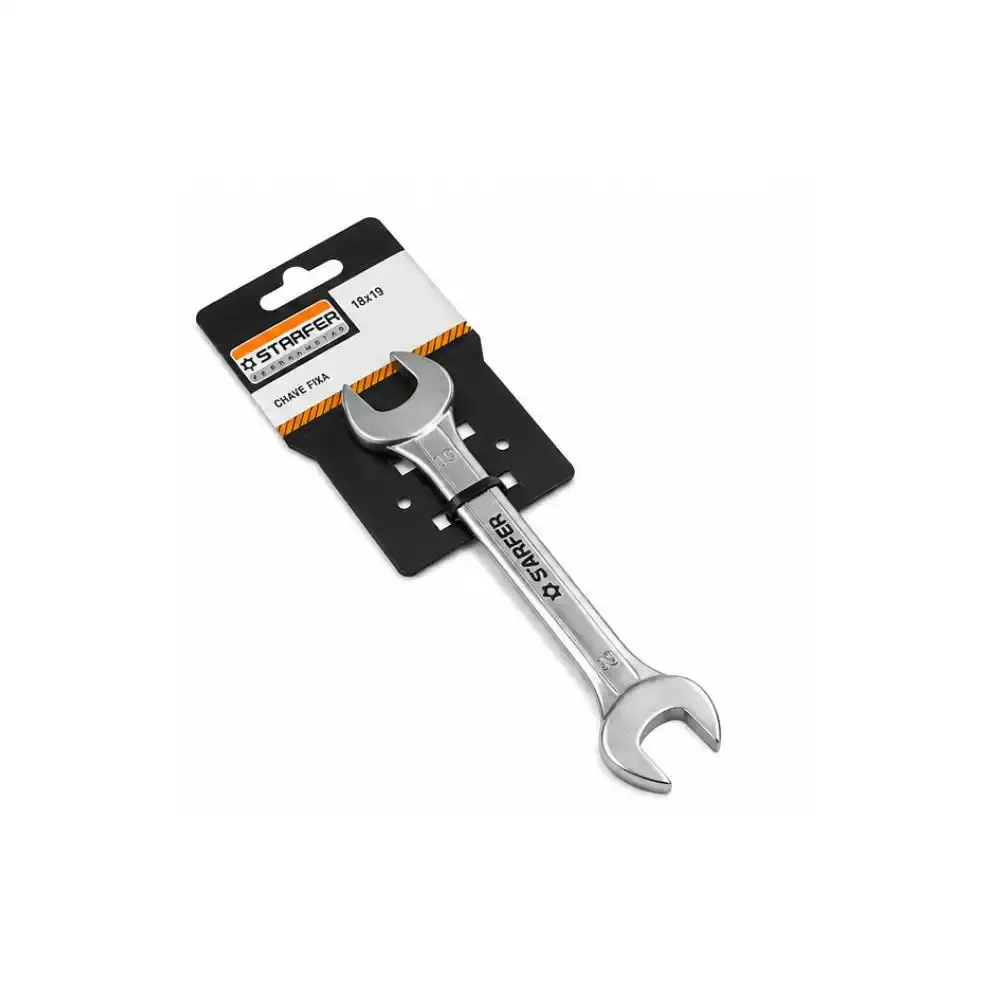 Chave fixa 1,8X1,9CM (18X19MM) aço carbono Starfer — fotografia 3