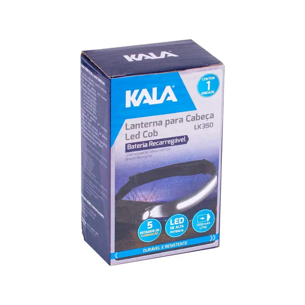 Lanterna led cob para cabeça lk 350 Kala — fotografia 12