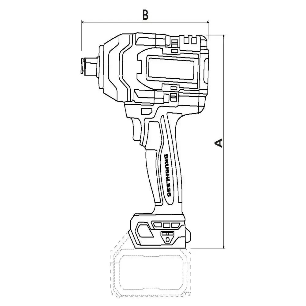 Chave impacto 1/2POL 20V 850 n.m brushless 2 baterias 4AH carregador maleta Tramontina — fotografia 3