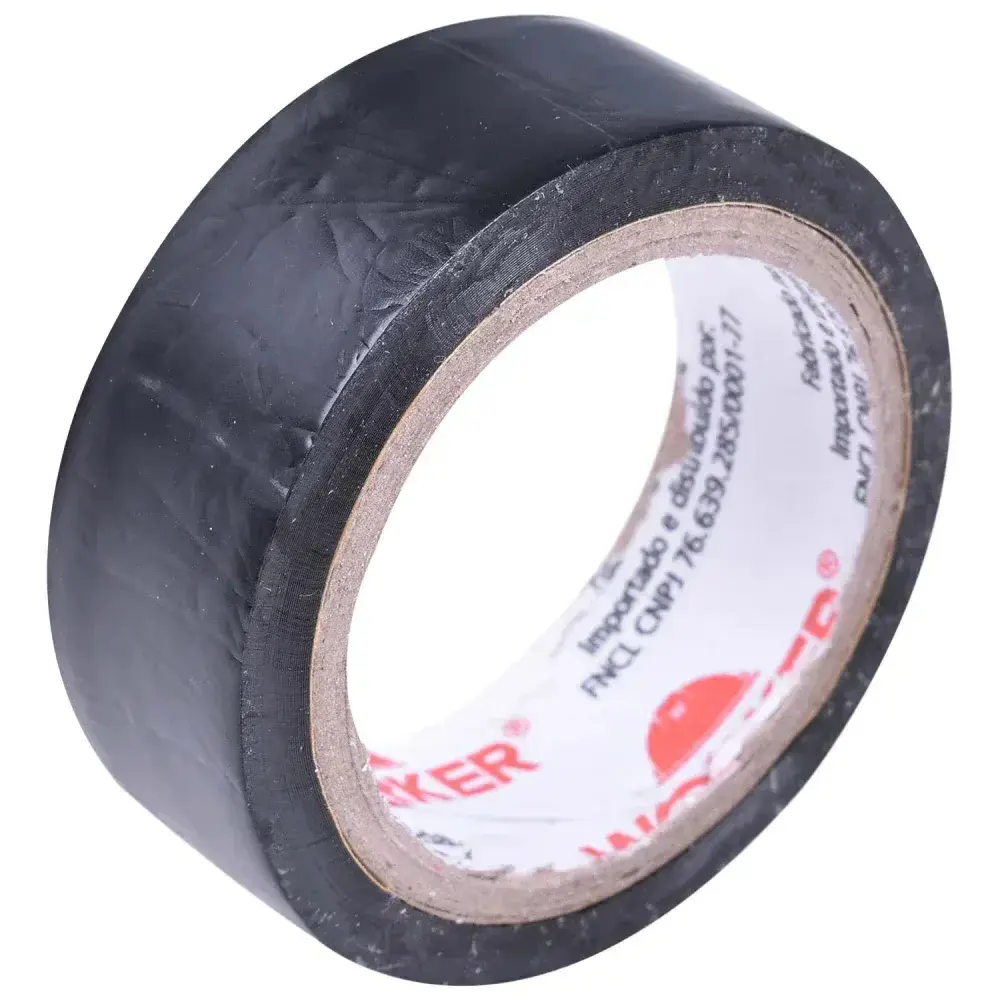 Fita isolante em pvc para uso geral preta 19MM 20M Worker — fotografia 5