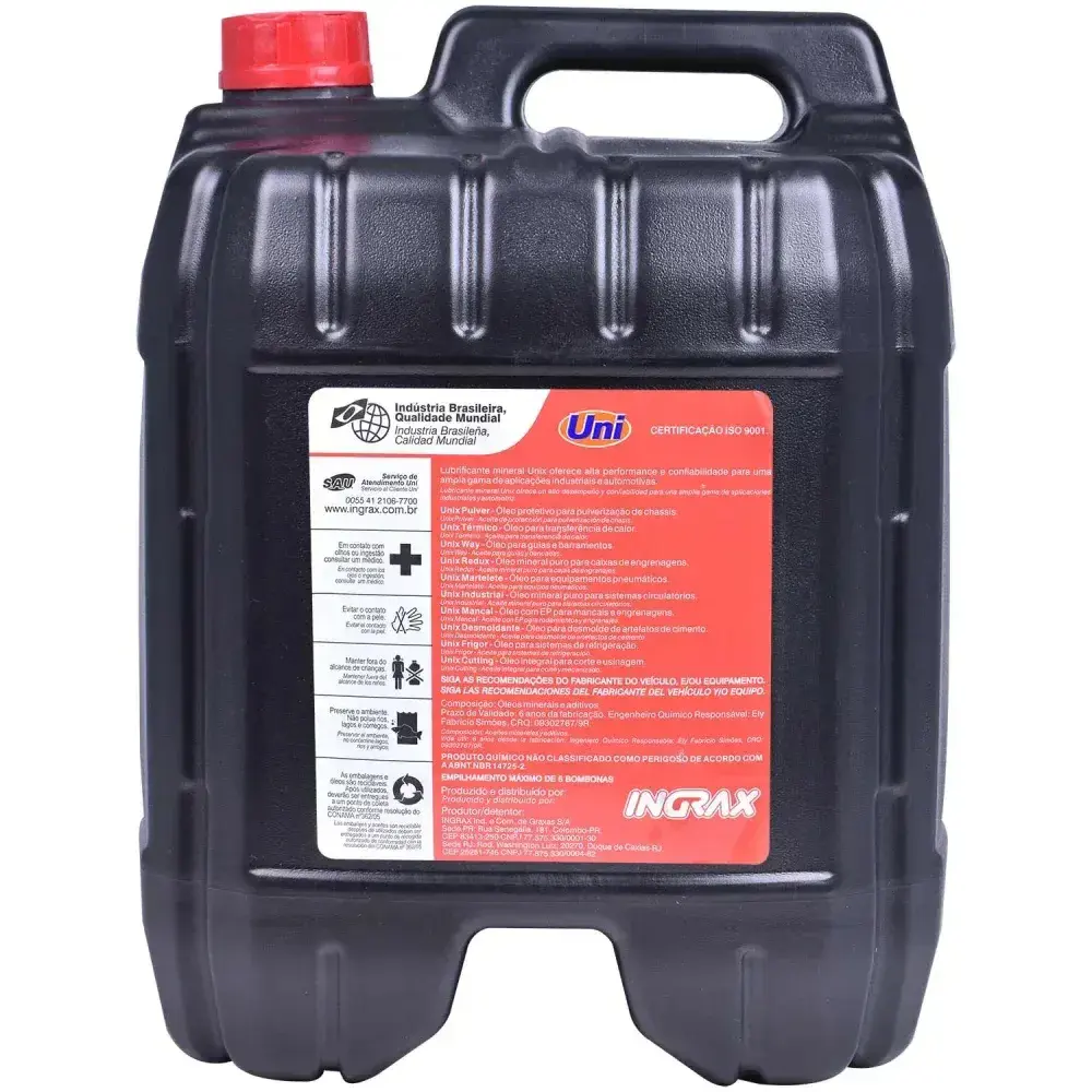 Óleo mineral unix redux 680 Ingrax – 20 litros — fotografia 7