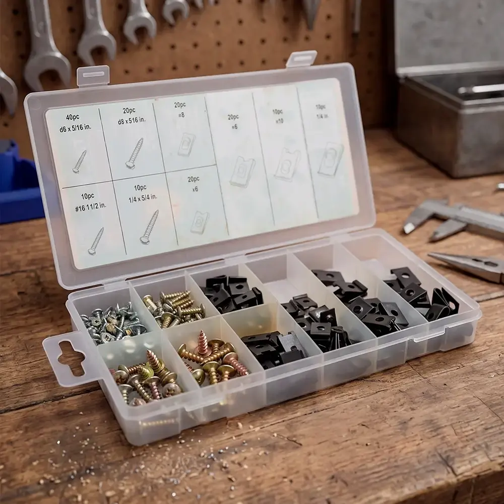 Kit parafusos e clips de painel para carroceria com 170 peças Tactix — fotografia 3