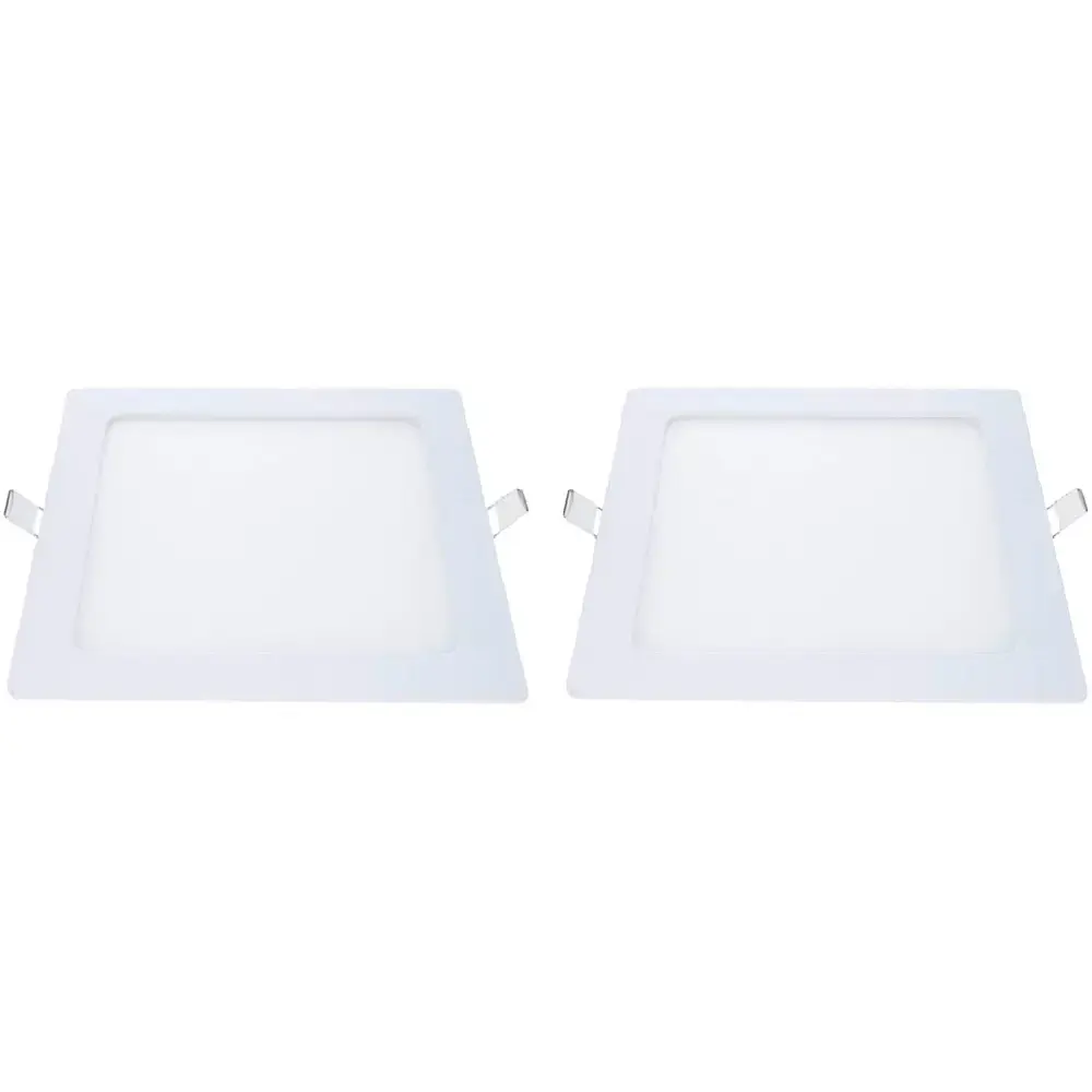 Kit 2 unidades plafon led 3000K quadrado 18W painel embutir slim Avant