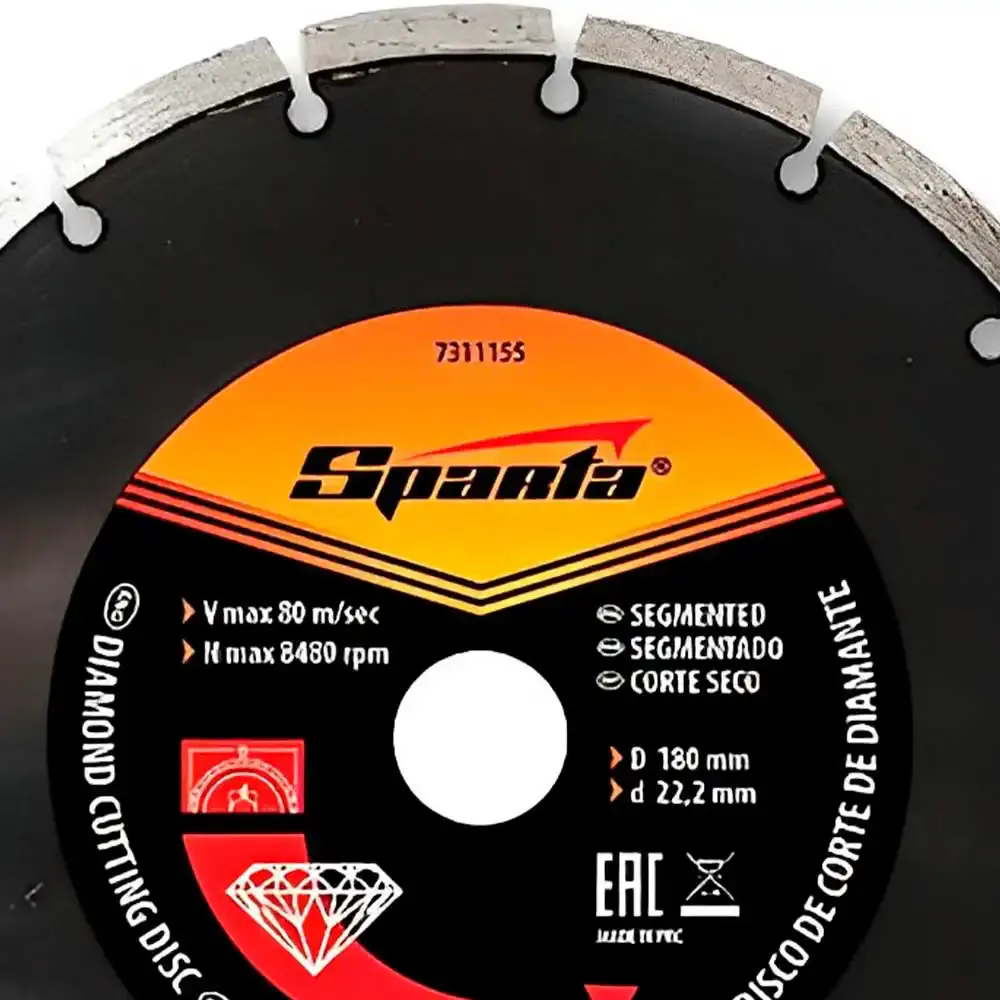 Disco de Corte Diamantado Segmentado 180 x 22.2mm 7311155 SPARTA — fotografia 5