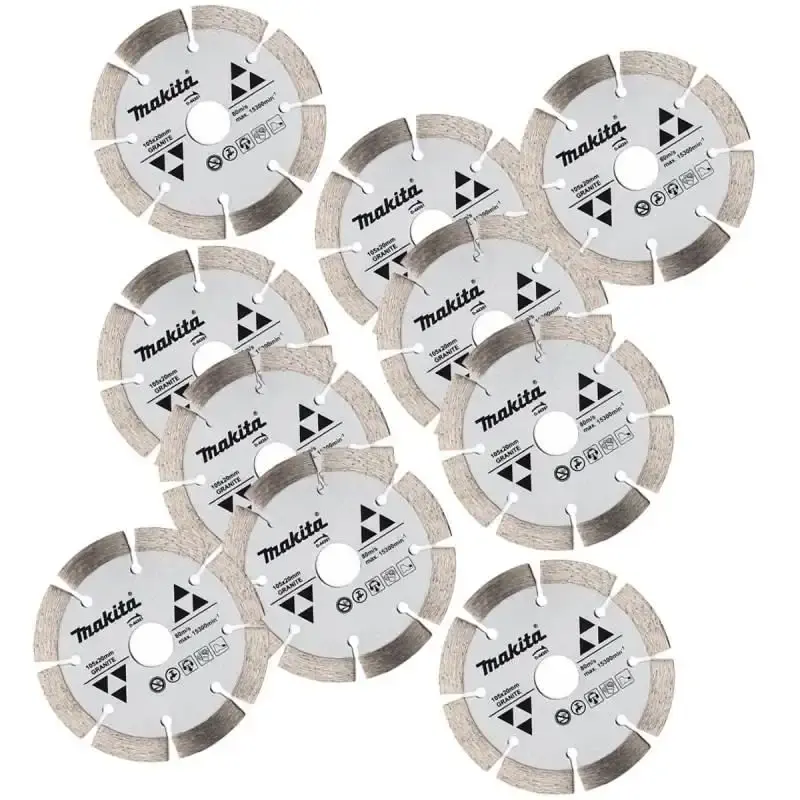 Kit com 10 disco diamantados 4.1/8 POL para granito D-44351 Makita — fotografia 4