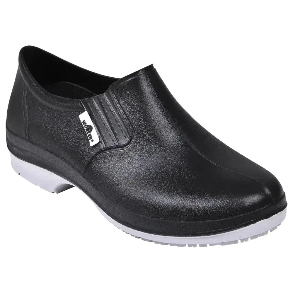 Sapato de pu bidensidade preto antiderrapante N°33 Worker — fotografia 6