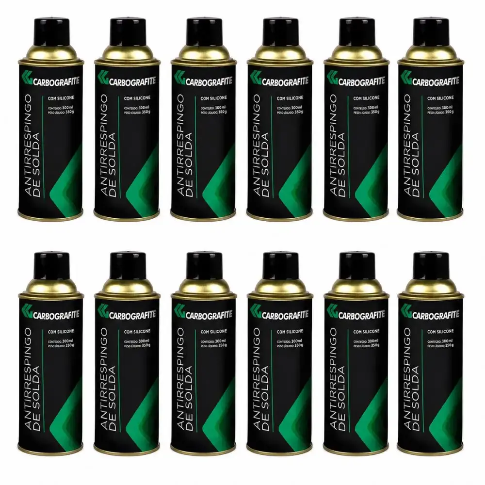 Anti respingo para solda 300ML com silicone 12 unidades 010088710 Carbografite — fotografia de referência