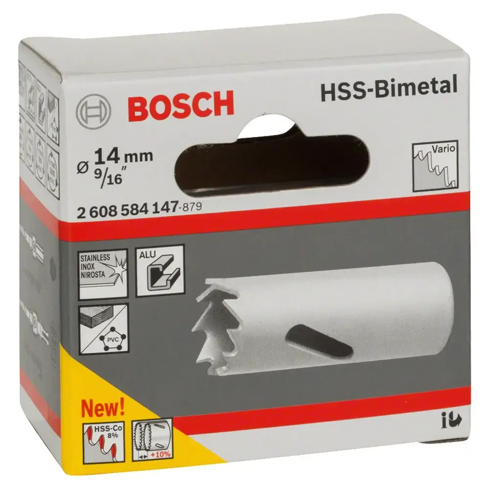 Serra Copo HSS Bimetal Cobalto 14 mm BOSCH — fotografia 2