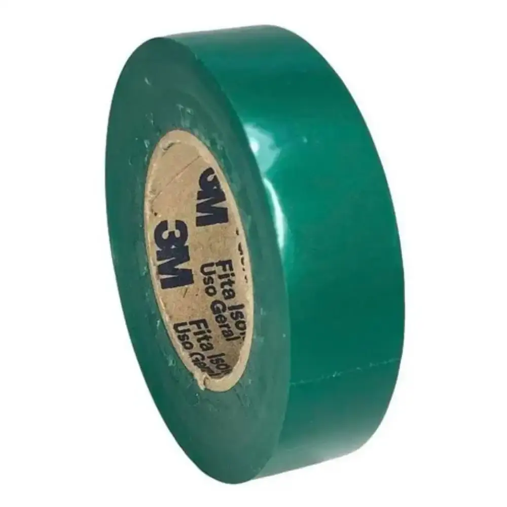 Fita isolante 20 metros multiuso imperial verde 3M — fotografia 5