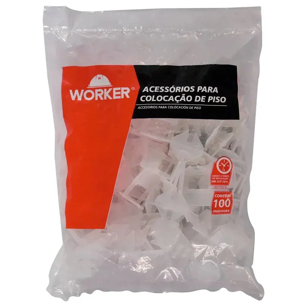 Espaçador nivelador de piso 1,50MM 100 peç Worker — fotografia 4