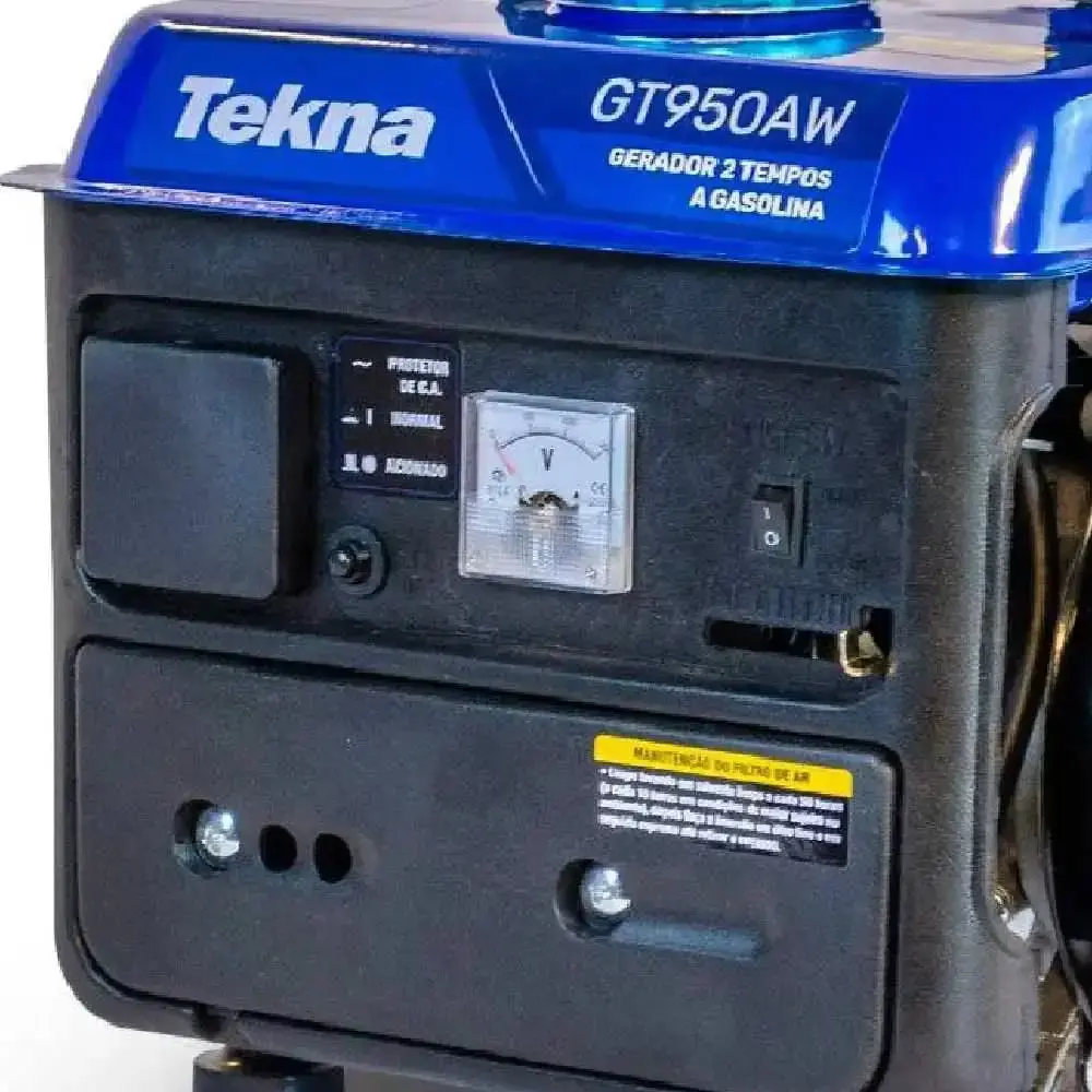 Gerador de energia à gasolina 2T GT950AW monofásico 750W Tekna 110V — fotografia 4