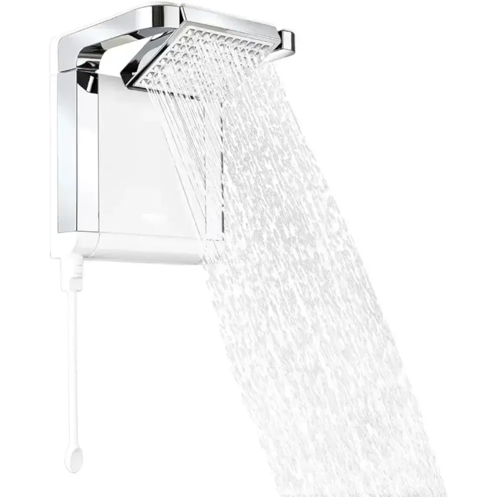 Chuveiro acqua star ultra branco cromado 5500W 127V lorenzetti Lorenzetti Duchas — fotografia 3